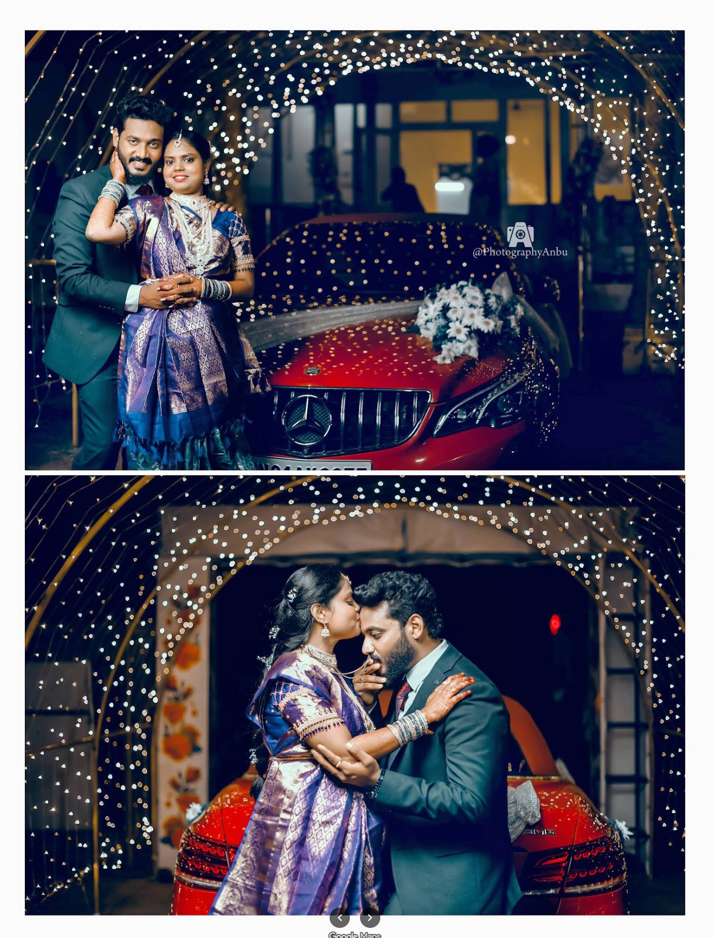 Wedding couple portrait with bokeh lights, Anbu Photography Chennai